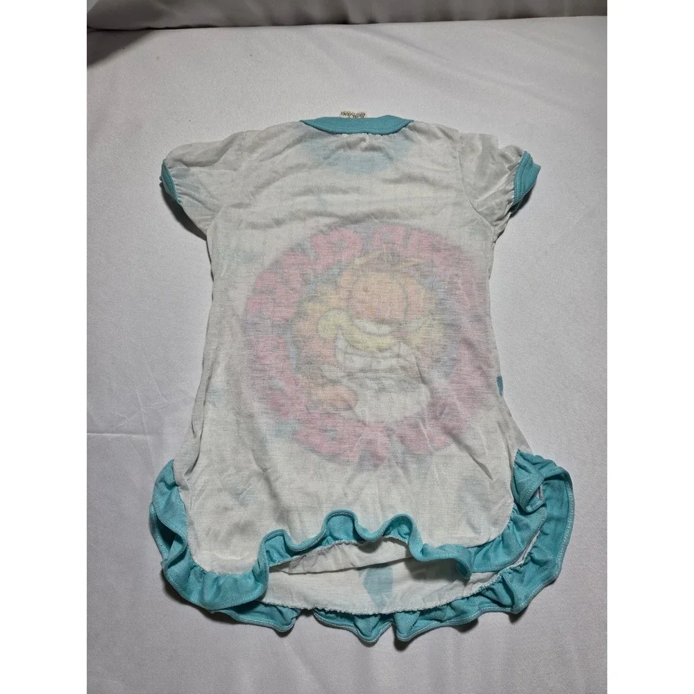 Vintage Bates-Jama Garfield World Class Pillow Fighter Nightgown Kids Size 4 80s